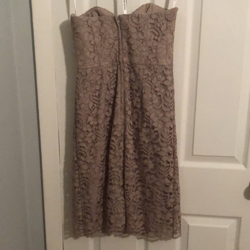 David’s bridal nude lace bridesmaid dress - Picture 4 of 5